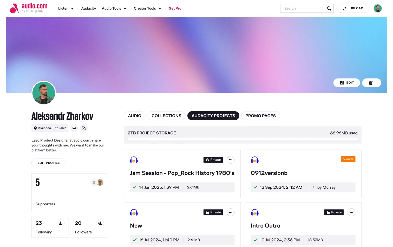 Publish straight to audio.com — Share with ease