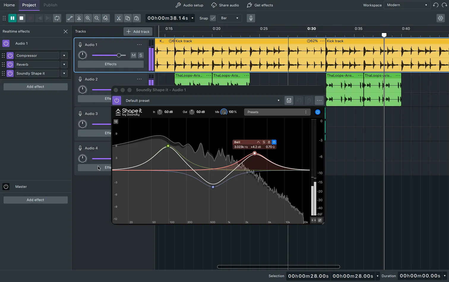 Runs right in Audacity — Smooth and simple