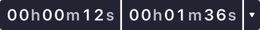 The selection start and end readouts, close up