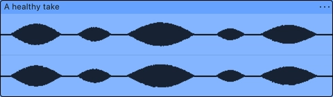 A healthy take: clear waveform movement with the peaks well short of the top of the track