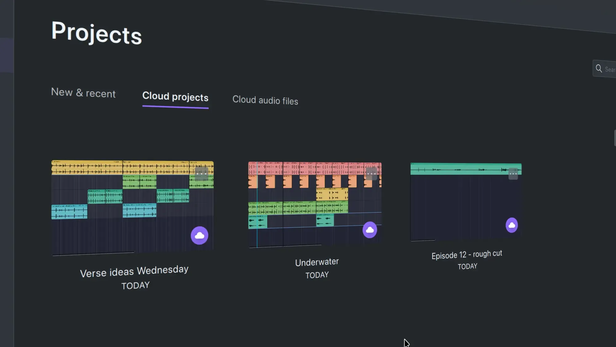Cloud projects and audio.com in Audacity 4 beta