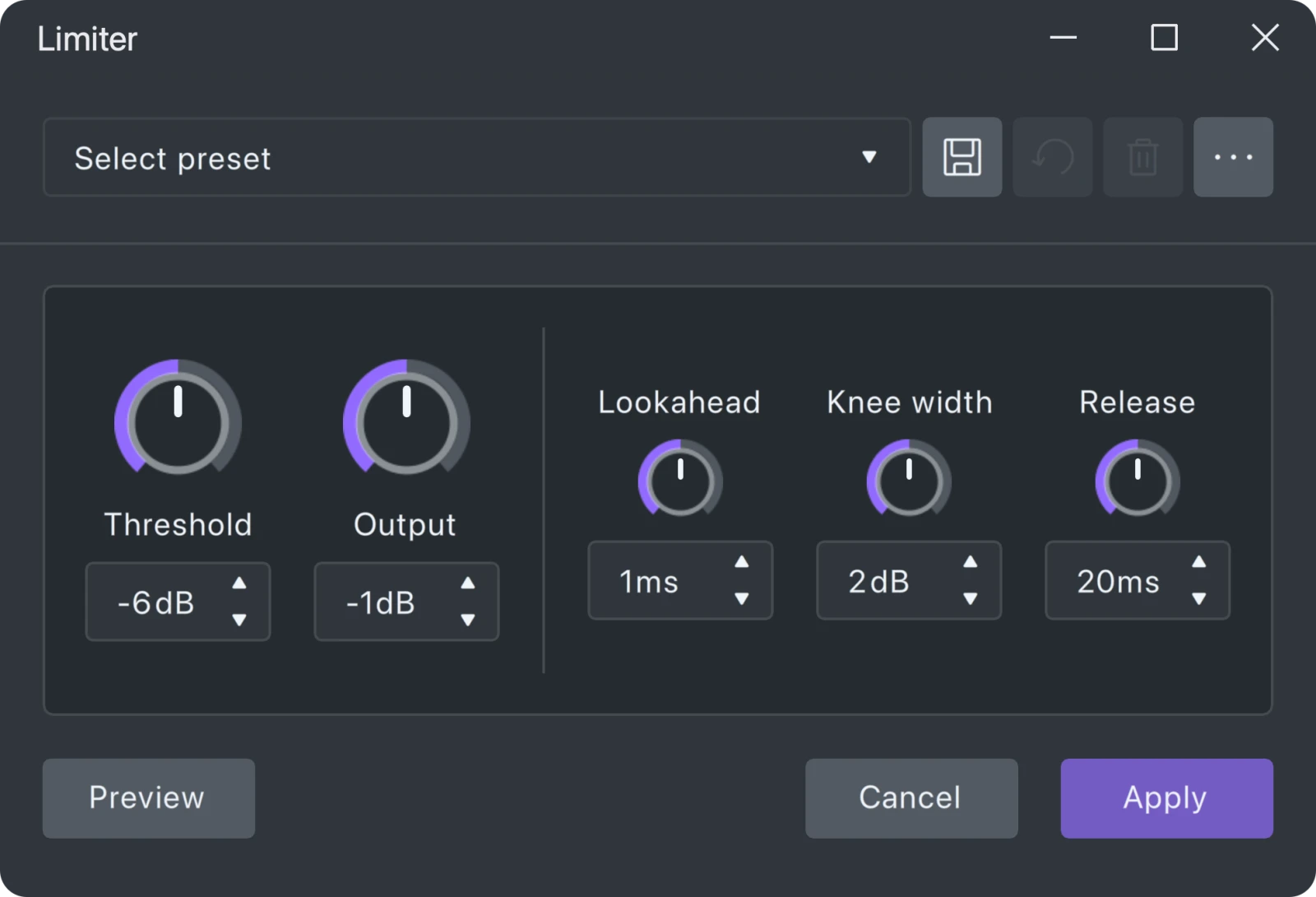 Limiter effect window